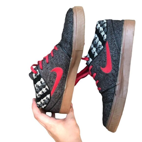 Rare 2014 Nike Sb Stefan Janoski Mid Warmth Black Red Size 11 - Picture 12 of 15